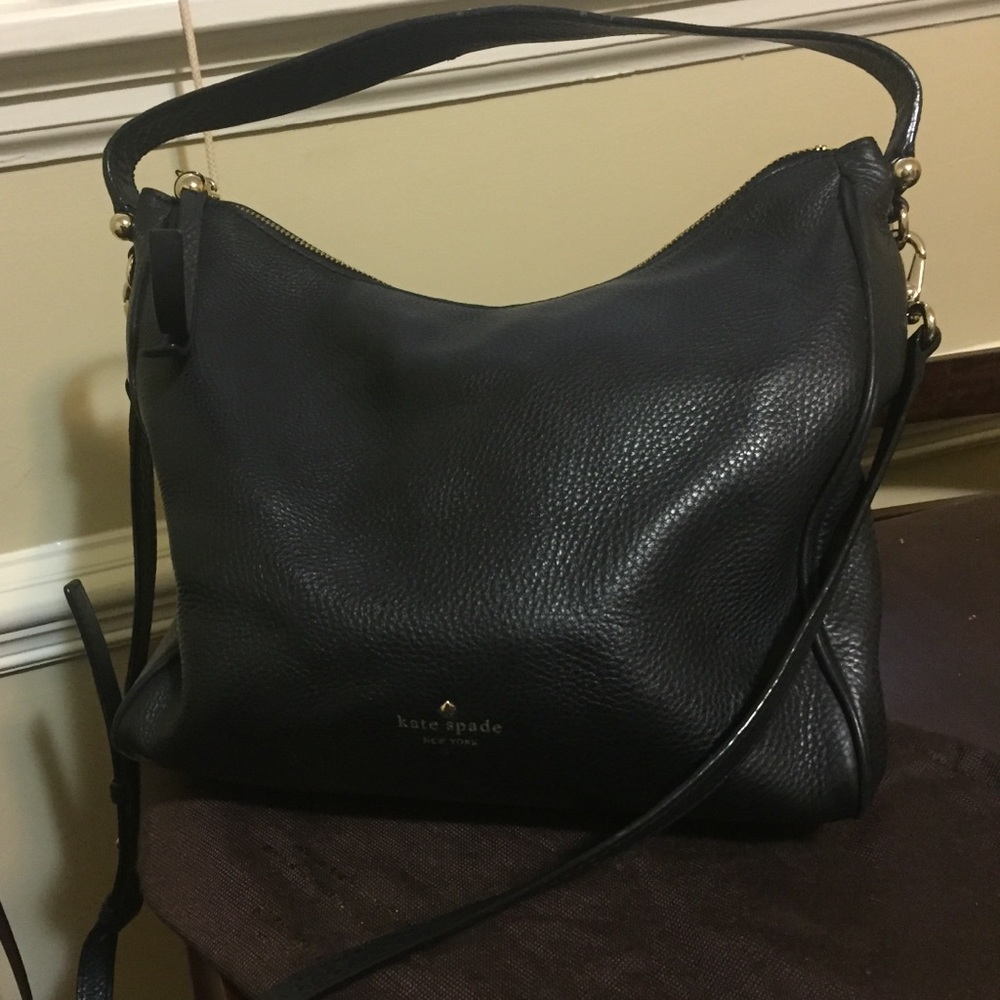 Kate Spade Black Leather Shoulder Handbag